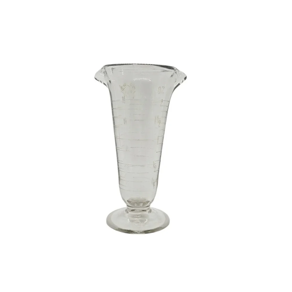 Vintage Glass Pharmaceutical Graduate Measuring‎ Cup 2oz 60cc Apothecary Jigger